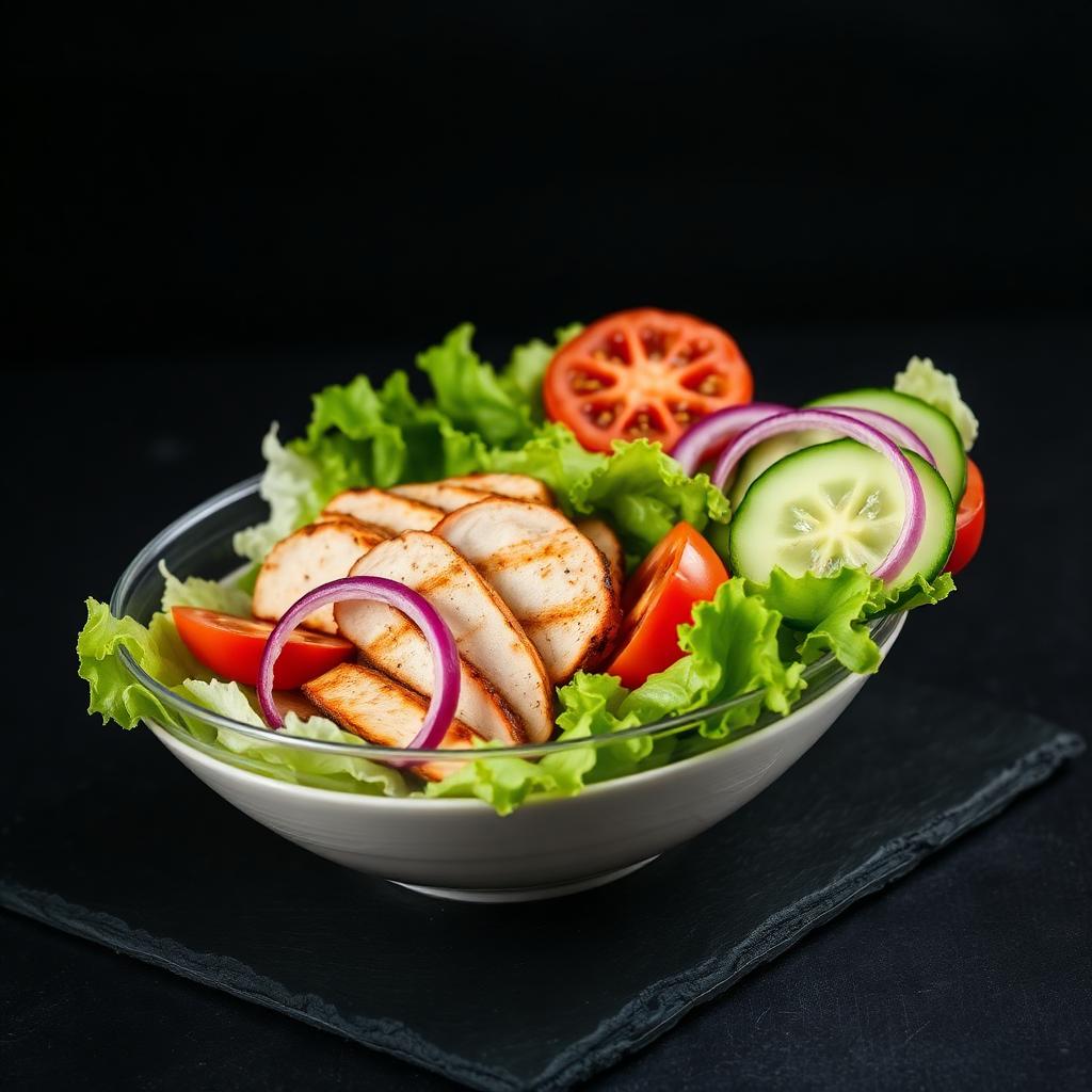 Salat mit Hühnerfleisch